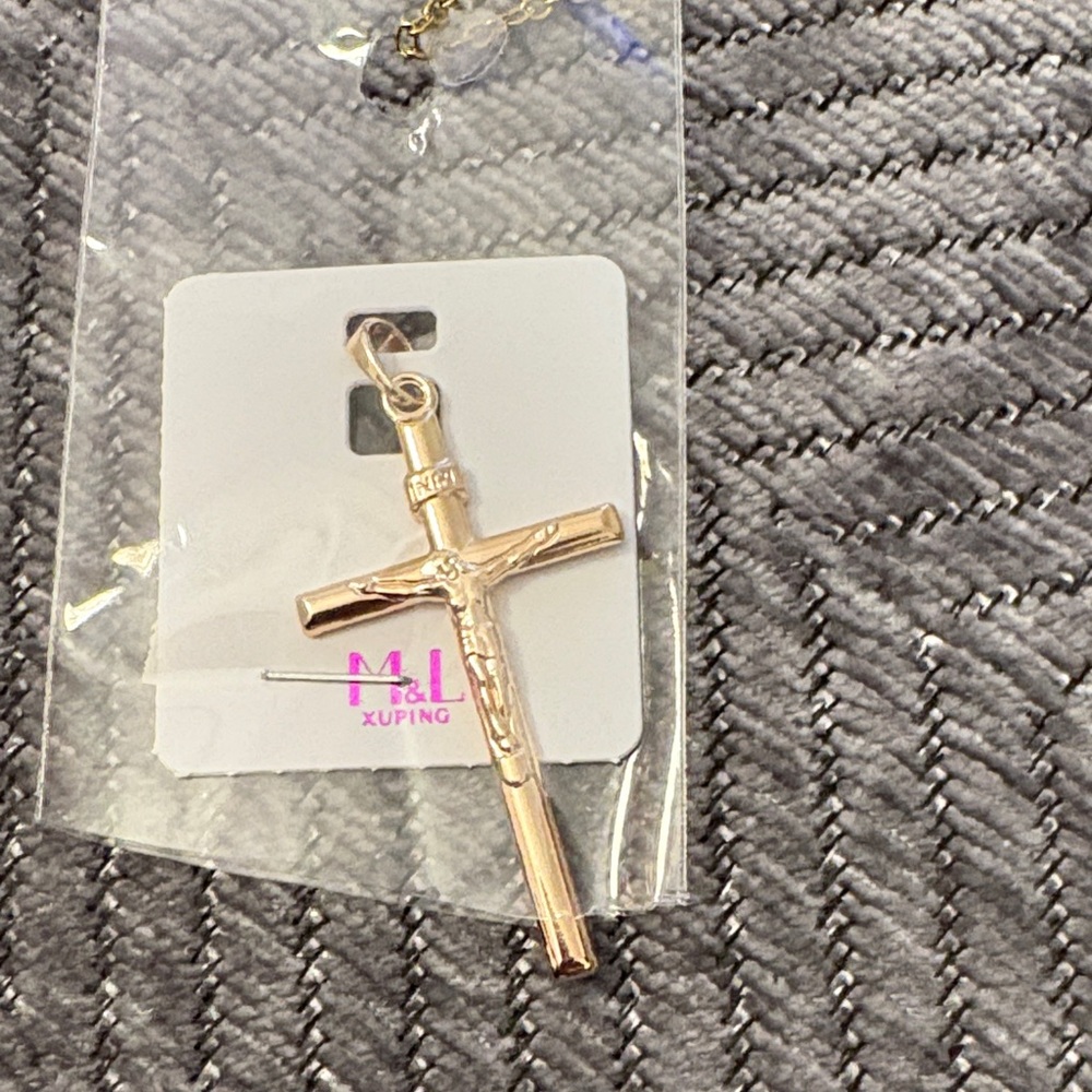 Ping Gold Cross Pendant Necklace